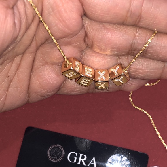 10k gold vermeil GRA certified moissanite diamond SEXY charm passes diamond test - Picture 1 of 10